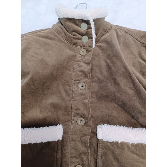 FREE ASSEMBLY CORDUROY JACKET WITH FAUX SHEARLING TRIM WOMENS SIZE SM (4-6) - Picture 6 of 10